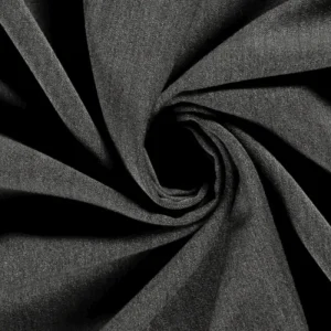 Gabardine stof, effen donkergrijs. NC068
