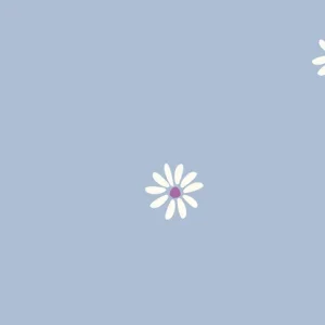 Geborduurde mousseline hydrofiel stof, bloemetjes, blauw/rood. P464