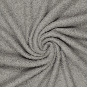 Gebreide bouclé stof, lichtgrijs. BG970