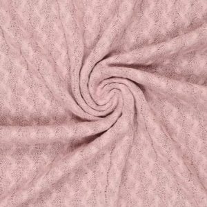 Gebreide stof, kabel jacquard, oudroze. A0860