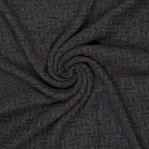 Gebreide stof, square jacquard, antraciet. A0696