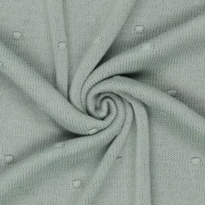 Gebreide stof, stippen, dusty mint. Y478