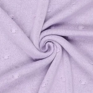 Gebreide stof, stippen, lila. Y472