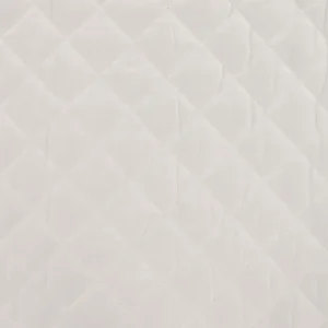 Gewatteerde stof, gestept, 2-laags. ruit motief, offwhite. GW510D