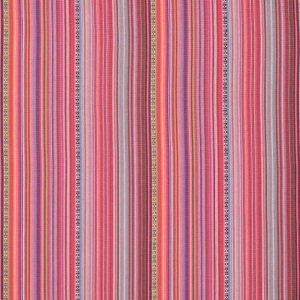 Ibiza/Mexico style geweven stof, strepen, roze/paars/rood. C230