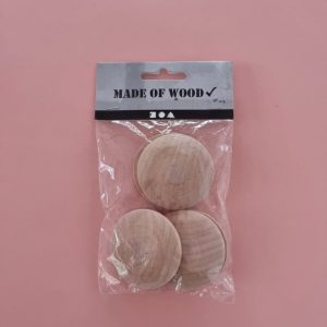 NIEUW: houten knop Ø 50 mm – set van 5