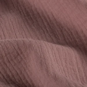 Hydrofiel mousseline stof, 2-laags, oudroze. Y271