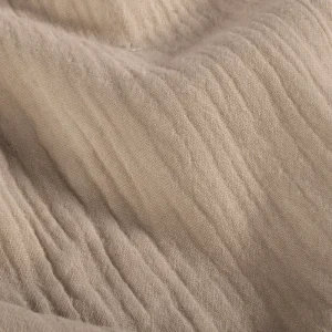 Hydrofiel mousseline stof, 2-laags, zand. Y273