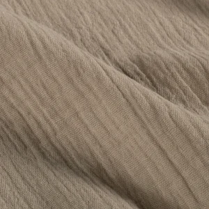 Hydrofiel mousseline stof, 2-laags, donker zand. Y275