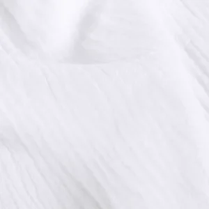 Hydrofiel mousseline stof, 2-laags, wit. Y276