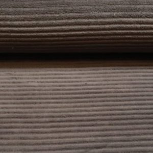 Rib stof stretch, corduroy katoen, midden grijs. Q382