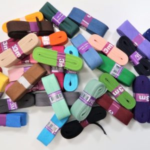 Biaisband katoen – 33 kleuren