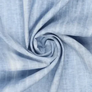 Indigo chiffon stof, jeansblauw/wit. P596