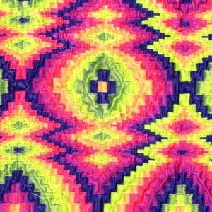 Jacquard stof, abstracte print, neon kleuren. JN02