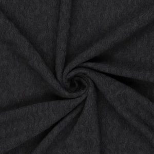Jersey plissé wave stof, antraciet. X1171