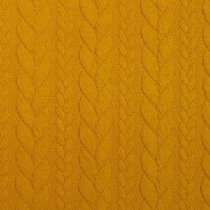 Jersey gevlochten kabel stof, geel. C693