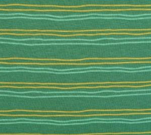 Joggingstof, alpen fleece, digitale streepprint, grasgroen/mint/geel. Z0490