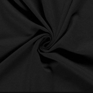 Joggingstof enkel gelust, french terry zwart, J0069