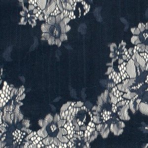 Kant stof, bloemen motief, blauw. Y189