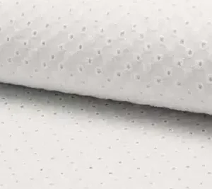 Broderie stof, opengewerkt stipje, wit. P423