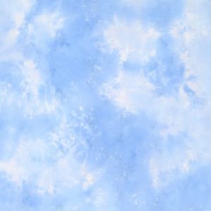 Katoen broderie stof, tie dye print, blauw. C276