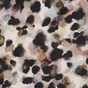 Katoen satijn stof, soepel vallend, panter fantasieprint, zand/zwart/oudblauw/bordeaux. Y430