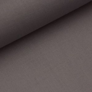 Katoen stof, effen,  donker antraciet. BK039