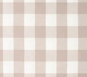 Katoen stof, geborsteld, ruit, zand/offwhite. X880