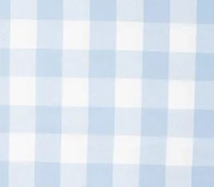 Katoen stof, geborsteld, ruit, blauw/offwhite. X881