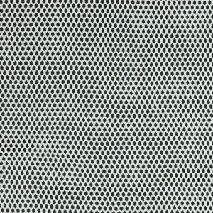 Katoen stof, kleine mazenprint, offwhite/zwart. C111