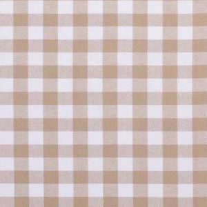 Katoen stof ruit beige met wit,1.5R053