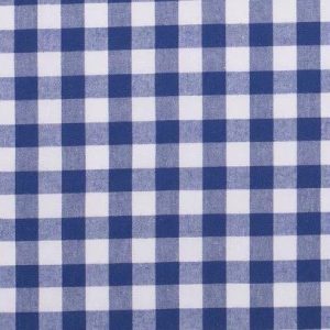 Katoen stof ruit, kobalt met wit, 1.5R005