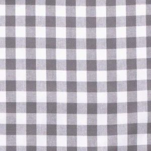 Katoen stof, ruit print midden grjis met wit. 1.5R068