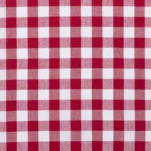 Katoen stof ruit rood met wit , 1.5R015