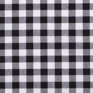 Katoen stof ruit, zwart met wit, 1.5R069