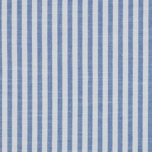 Katoen stof, streep, lichtblauw/wit. Y10