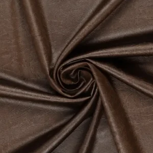 Leatherlook satijn stof, bruin. P186