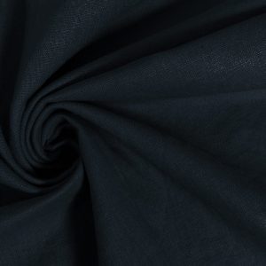 Linnen katoen stof, donkerblauw. VAL600