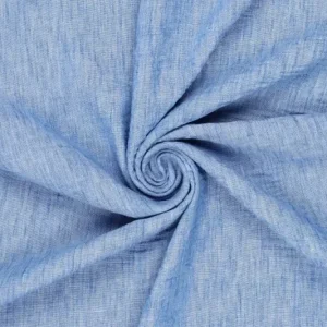 Linnen look stof, new age, kobalt blauw mêlee. Y528