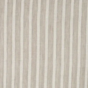 Linnen look stof, streep motief, zand. P401