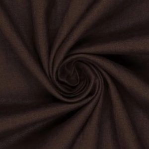 Linnen stof gewassen, donkerbruin. BEL100