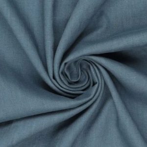 Linnen stof gewassen, jeansblauw. BEL677 Week 26