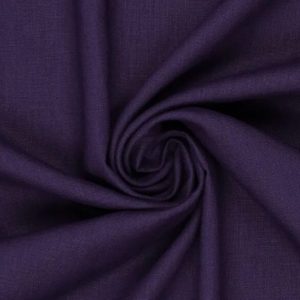 Linnen stof gewassen, donkerpaars. BEL805