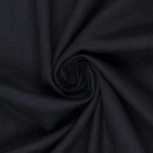 Linnen stof gewassen, donkerblauw. BEL600