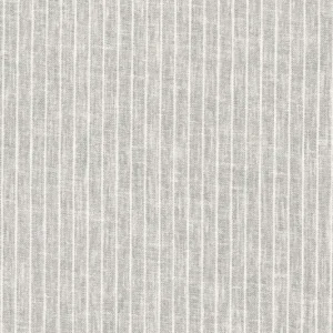 Linnen touch stof, krijtstreep, grijs/wit. P263