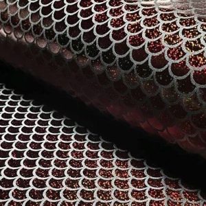 Lycra stof, reptiel print groot, brons. LYR060