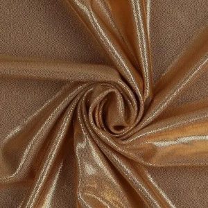 Lycra stof 4-way stretch, glitter geel/goud. Z0884