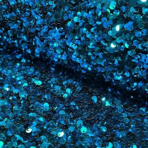 Pailletten stof, aqua blauw. X097