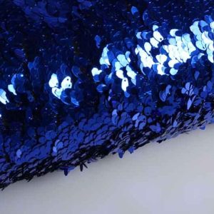 Pailletten stof, druppels op mesh tule, kobalt. F5201-102