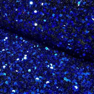 Pailletten stof, kobalt blauw. X094